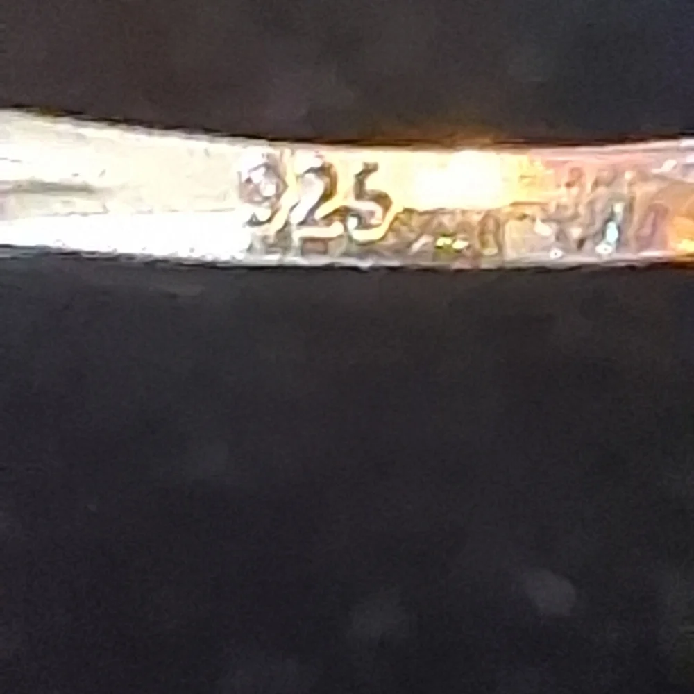 Sterling Silver Women's Ring With Champagne CZ Centerstone Size 11 1/4